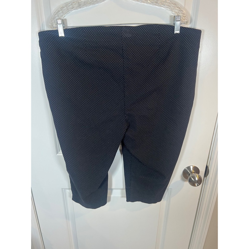 Chico's Womens Cropped Pants Polka Dot Black Size 18 - Picture 3 of 6